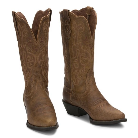 Justin Boots Shoes - Justin McKayla Leather Cowboy/Western Boots